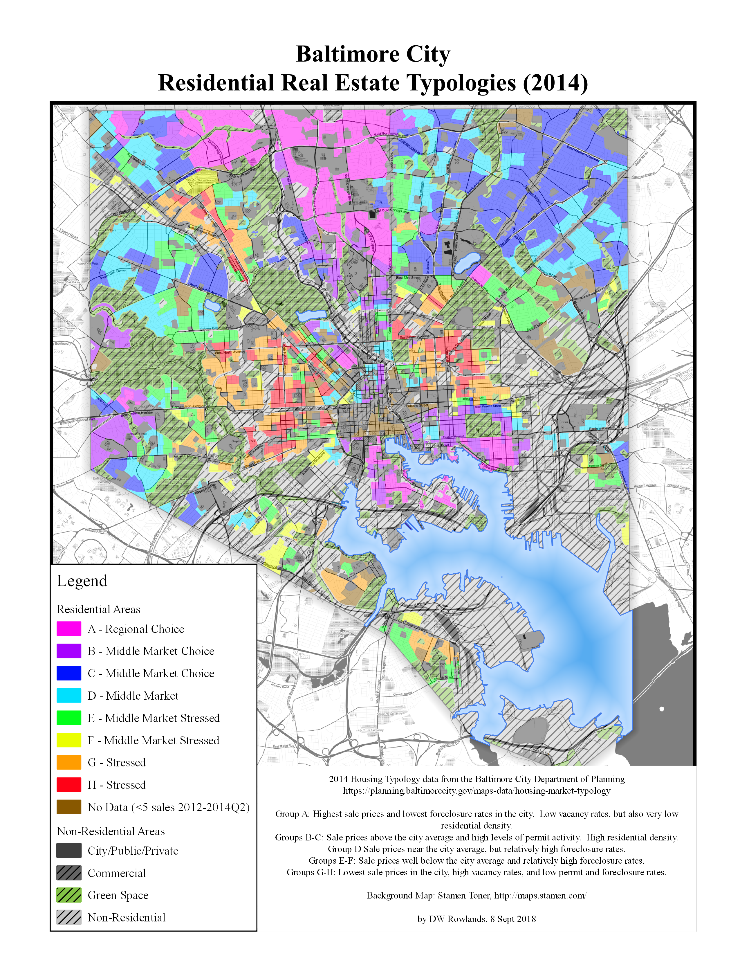 Map of Baltimore Housing Typology