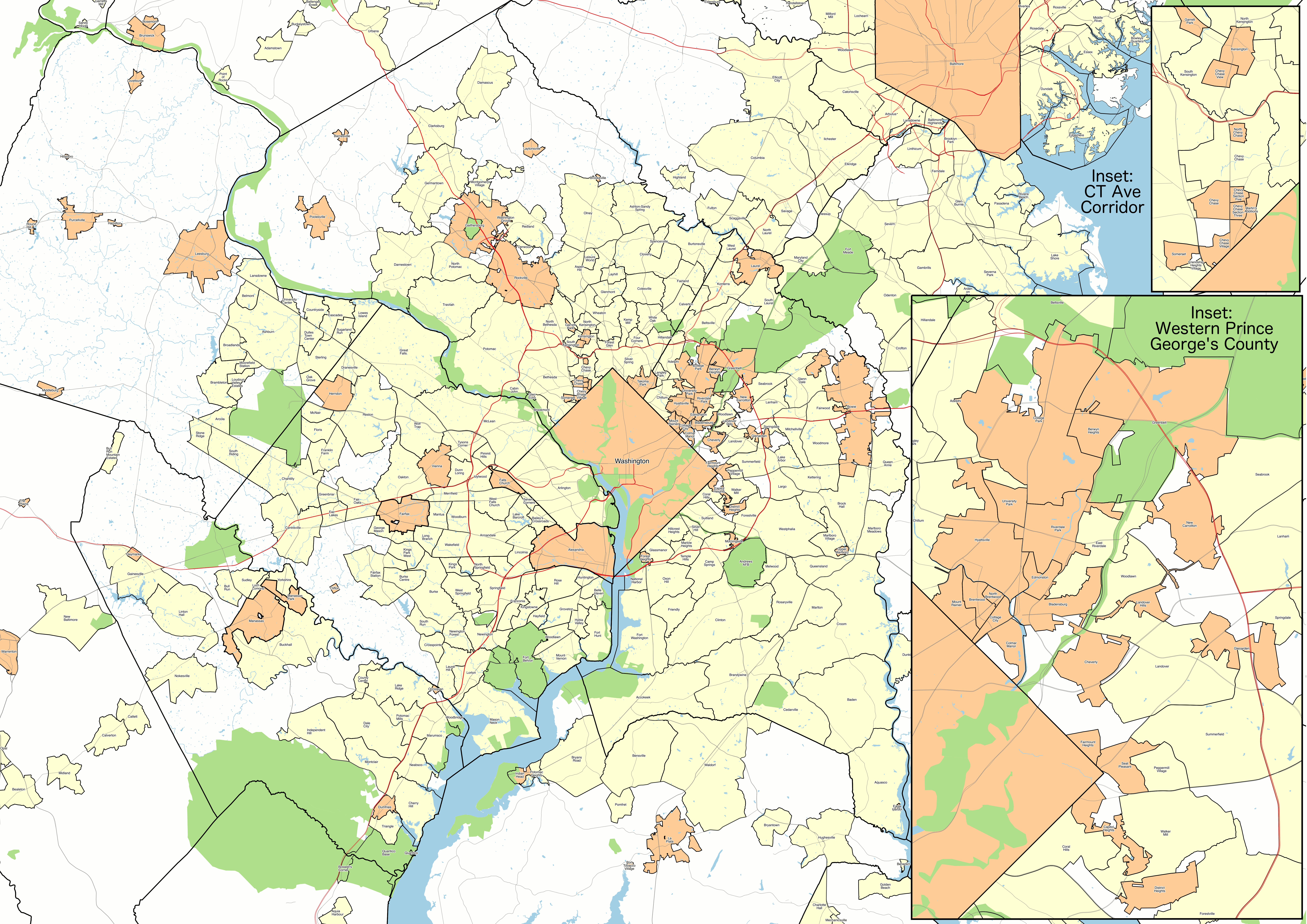 Map of Census-Designated Places